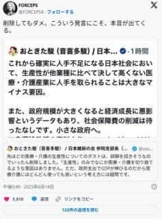【正論】音喜多駿さん「人手不足の日本社会において生産性が高くない介護医療に人材取られるのは疑問」のイメージ画像