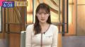 森山みなみアナ、ニュース番組でセクシーニット

