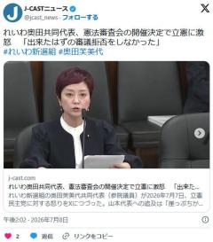 れいわ・奥田ふみよ議員「れいわみたいな奇跡の政党が潰れるのは主権者の敗北！」のイメージ画像
