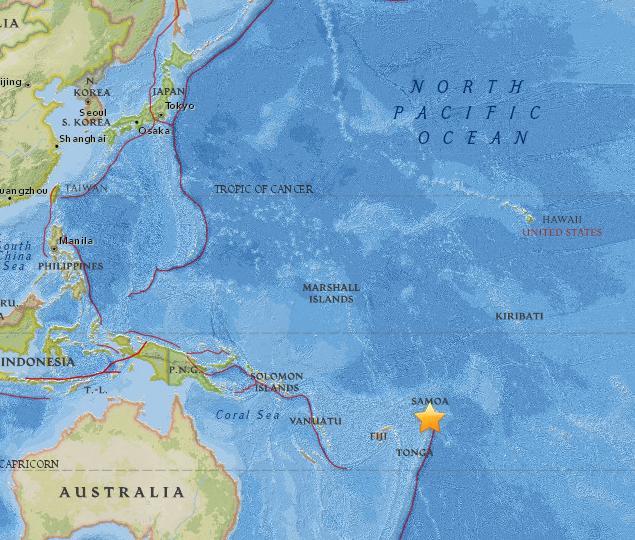 サモア諸島近海でM5.2 日本への津波の影響は？