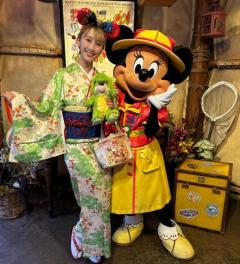 松井玲奈、ディズニー初めははんなり和服で。ムーランイメージの着物姿が美しすぎる！