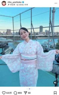 吉岡里帆、上品な浴衣姿でファンを魅了「花火よりも輝いていて素敵」と絶賛の声