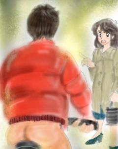 ズボン履き忘れ 下半身丸出しのチャリ男出現 杉並区