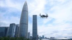 動画：中国製「空飛ぶクルマ」、都市中心部上空を低空飛行 広東省深圳市のイメージ画像