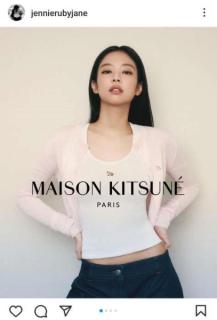 BLACKPINK･ジェニー、メゾンキツネのキャンペーンに起用され"美しすぎる"ビジュアルを公開