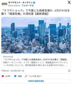 「ナフサショック」で今夏にも倒産急増か…4万6741社を襲う「調達危機」の深刻度のイメージ画像