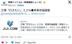 万博「行きたい」22％時事世論調査のイメージ画像