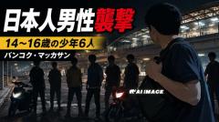 バンコクで日本人男性襲撃、14～16歳の少年6人が「マネー」と要求し石で頭部を殴打のイメージ画像