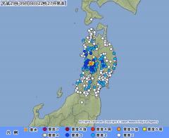 秋田県内陸南部でM5.3の地震 大仙市で震度5強