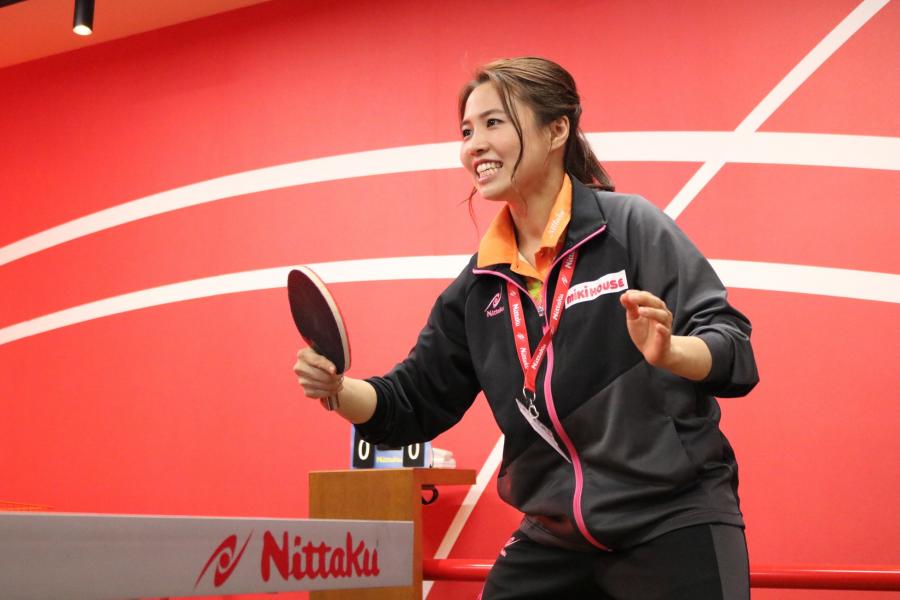 卓球・平野早矢香、東京ドームの新卓球スポット開店を祝う