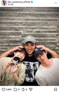 沢村一樹、59歳誕生日を笑顔で報告 次男・野村康太＆姪・野村麻純との記念ショットに反響のイメージ画像