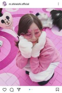 白石麻衣、全身ピンクで友人とディズニーランドを満喫｢遭遇したい｣｢かわいすぎる｣