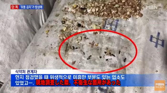 韓国で売られているｷﾑﾁ 工場が糞まみれで衝撃的な衛生状態