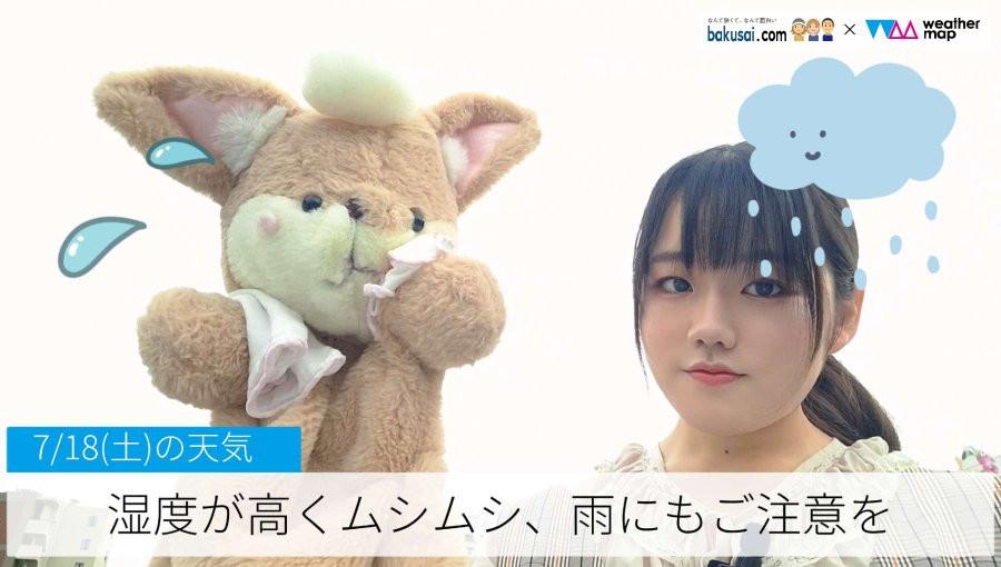 湿度が高くてムシムシ、雨にもご注意をのイメージ画像