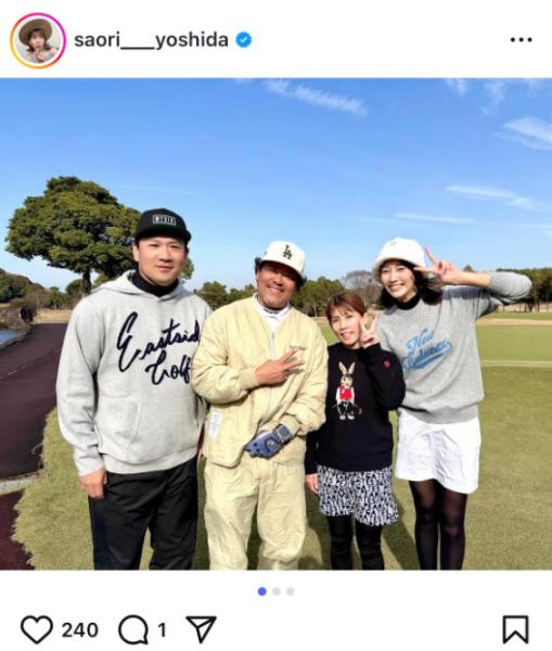吉田沙保里が田中将大らと初ゴルフ「人間じゃない飛距離」メンバーにファン驚き