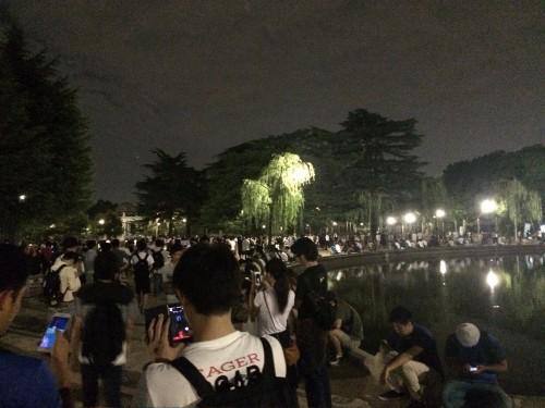 ポケモンGOで深夜0時過ぎの世田谷公園が異常な光景に