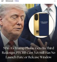“トランプスマホ”ついに出荷へ、1年遅延で「詐欺」 炎上のT1…その実態とは？のイメージ画像