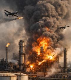 ウクライナがロシア精油所3カ所をドローン攻撃で大規模火災発生・ロシア国防省は274機撃墜と発表のイメージ画像