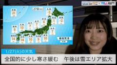 全国的に寒さ少し緩む/午後は雪エリア拡大