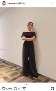 加藤茶の妻・加藤綾菜の”絶対に無理だった”こと「どうかな!?」→「色気ムンムン」「セクシー」と大絶賛のイメージ画像