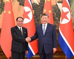 習主席 朝鮮の朴泰成総理と会談のイメージ画像