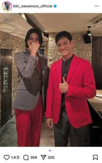 「親子感すごい」「身長差えぐい」Snow Man・ラウール×沢村一樹の激レア2ショット