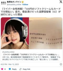 高野容疑者、たった500円のソフトクリームをクレカで「分割払いでお願いします」とお会計wwwwwwwwwのイメージ画像