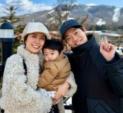 1歳息子の“顔出し”決断、おばたのお兄さん＆山崎夕貴アナと「どちらに似てますかね」