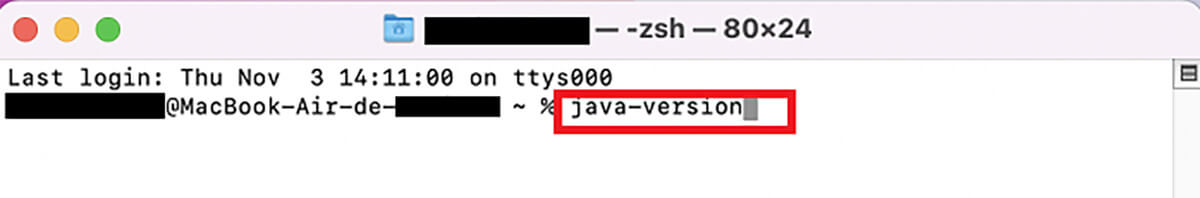MacにJavaはインストールされているか確認する手順4