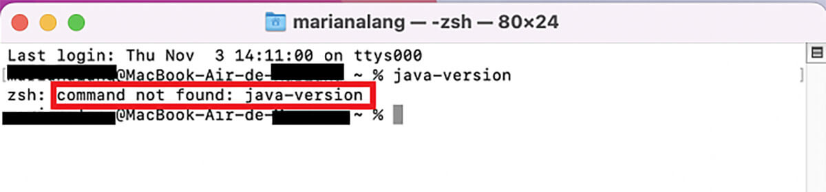 MacにJavaはインストールされているか確認する手順5
