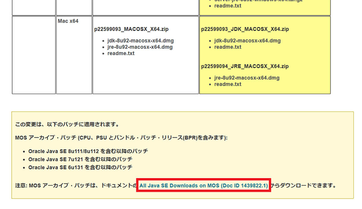 【手順①】OracleからJavaをダウンロード
