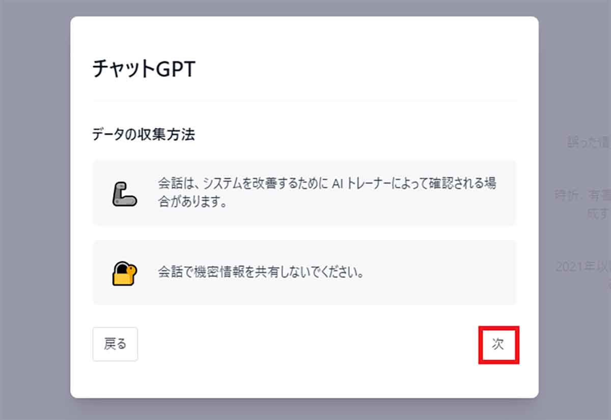 ChatGPTの会員登録をする手順（Googleアカウント）10