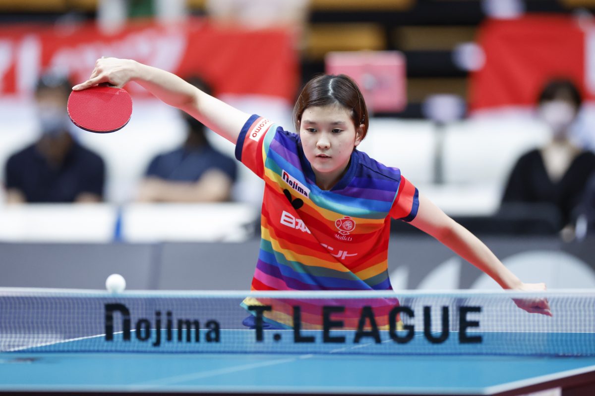 写真：橋本帆乃香（日本ペイントマレッツ）/提供：T.LEAGUE/アフロスポーツ