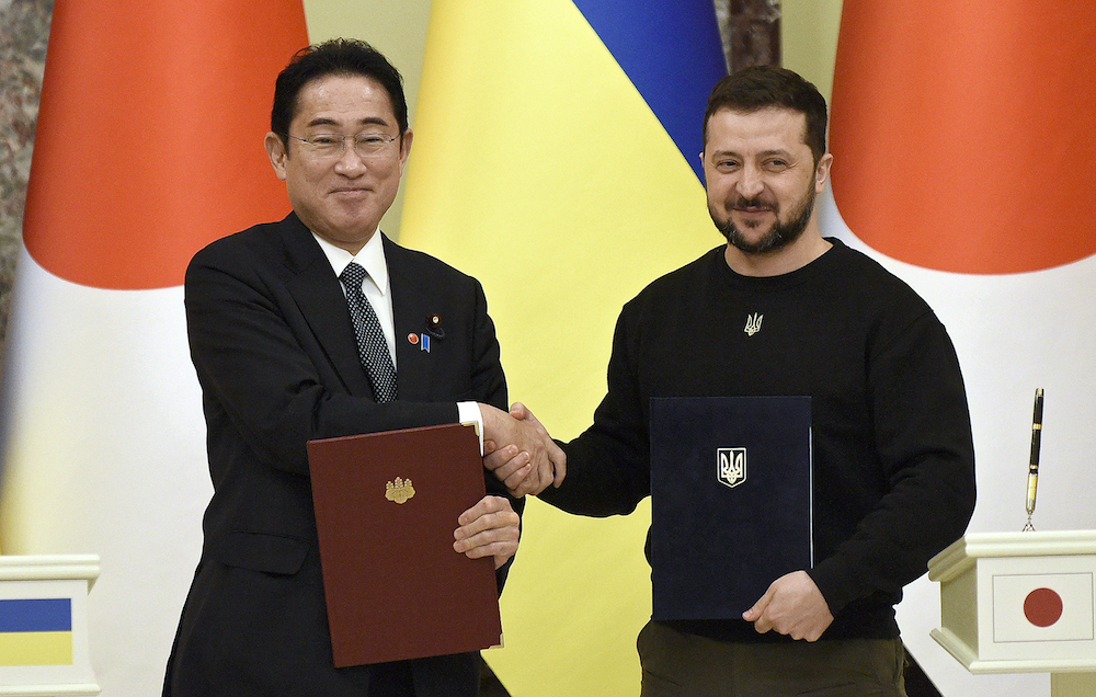 岸田総理は3月21日、ウクライナの首都キーウ（キエフ）を初めて訪問し、ゼレンスキー大統領と会談。