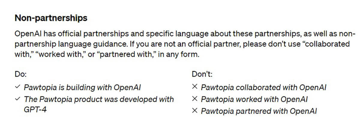 ChatGPTなどのOpenAIが製作したAIを利用する際のガイドライン　禁止表現