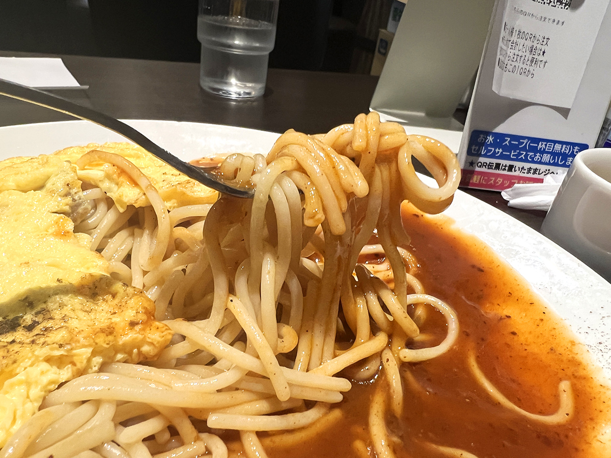 あんかけ太郎の麺を上げたところ