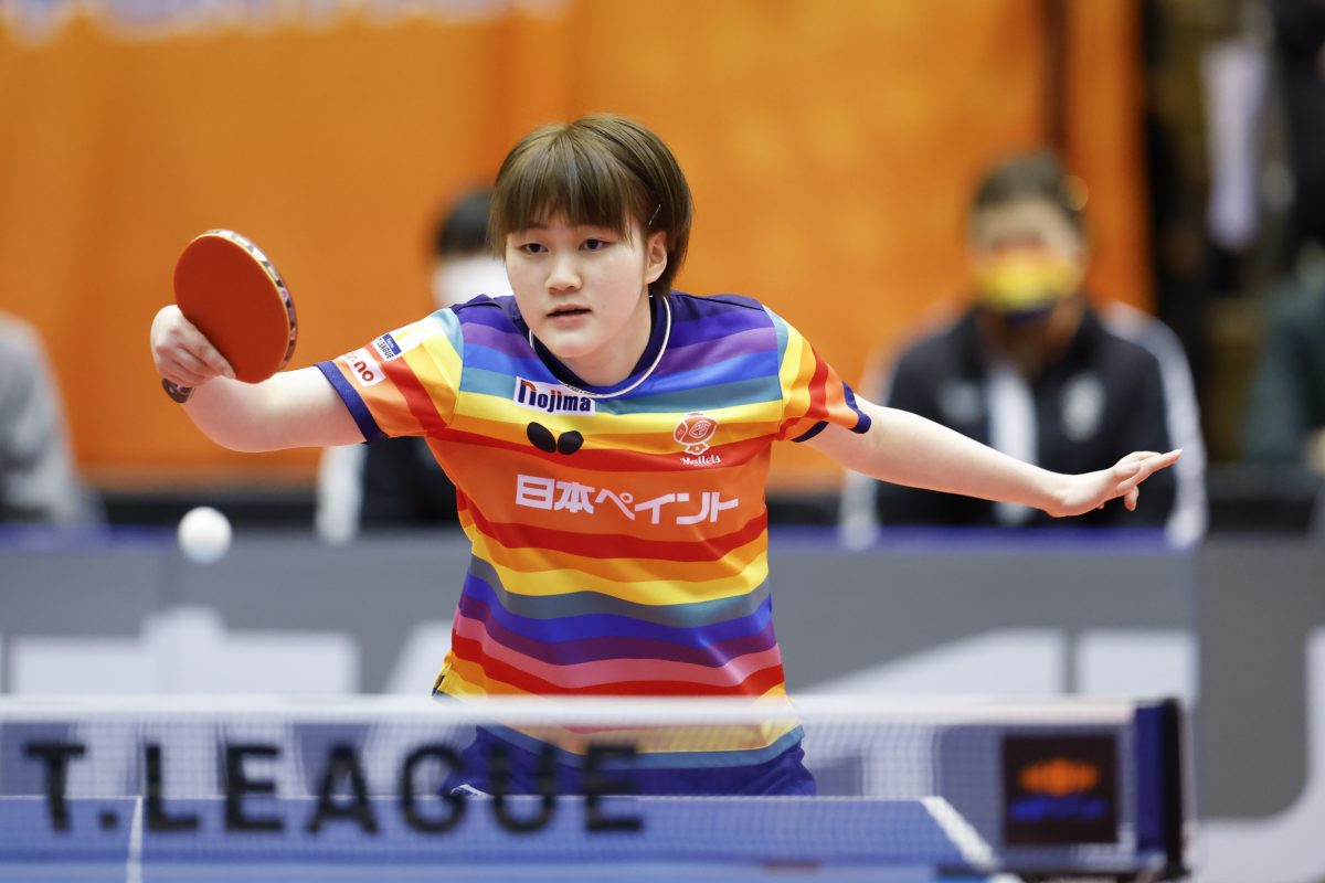 写真:大藤沙月(日本ペイントマレッツ)/提供:T.LEAGUE/アフロ