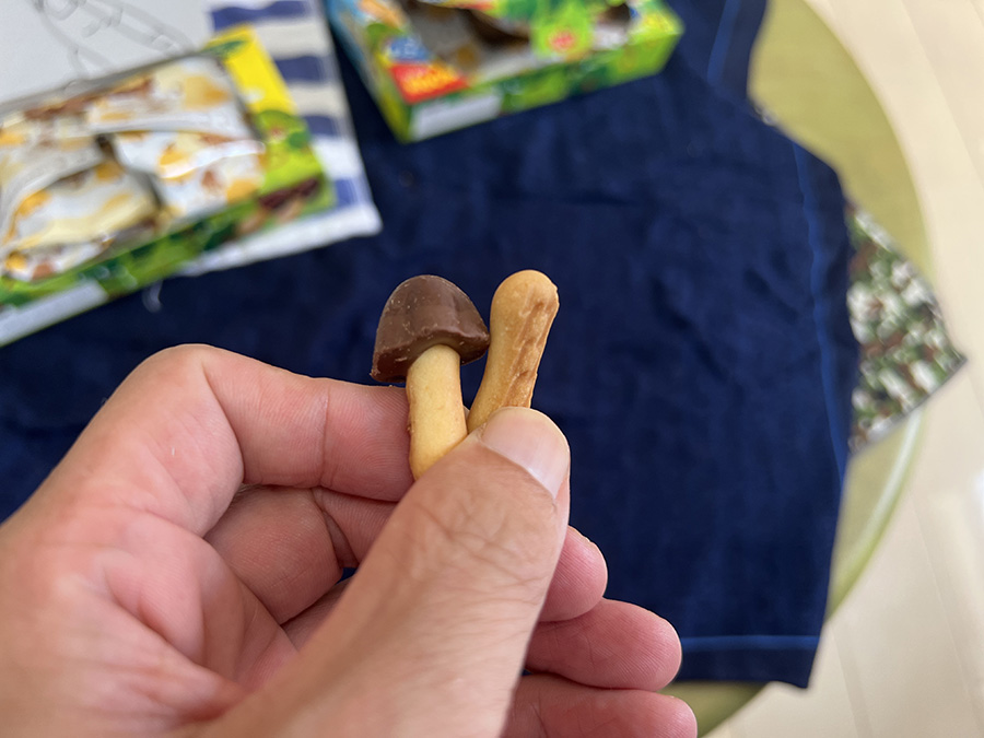 チョコぬいじゃった！きのこの山とチョコあり