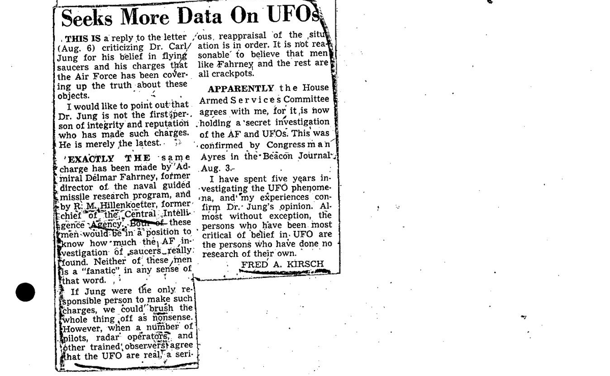 「米空軍はUFO情報を隠蔽している」心理学者ユングが痛烈に批判！ 永久封印されたUFO事件とは？の画像2