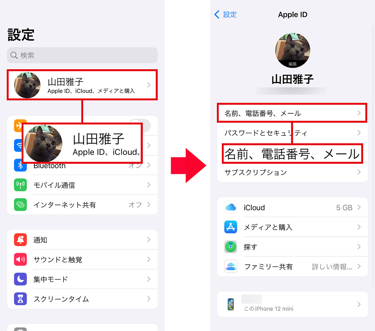 Apple IDのログイン名を変更する手順1