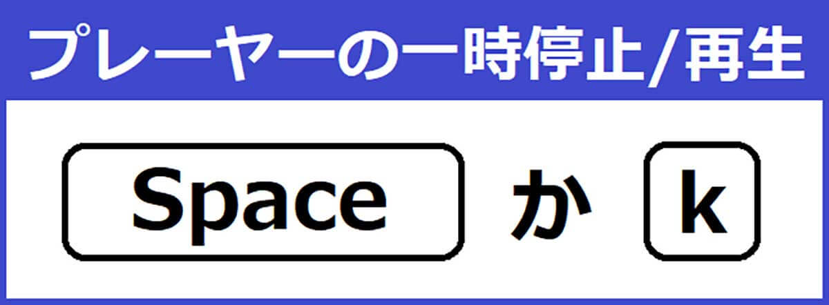 プレーヤーの一時停止/再生