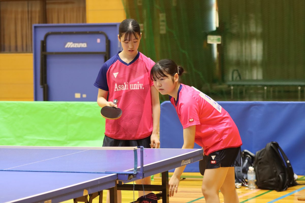 写真:田村優菜/池間夢良(朝日大)/提供:東海学生卓球連盟