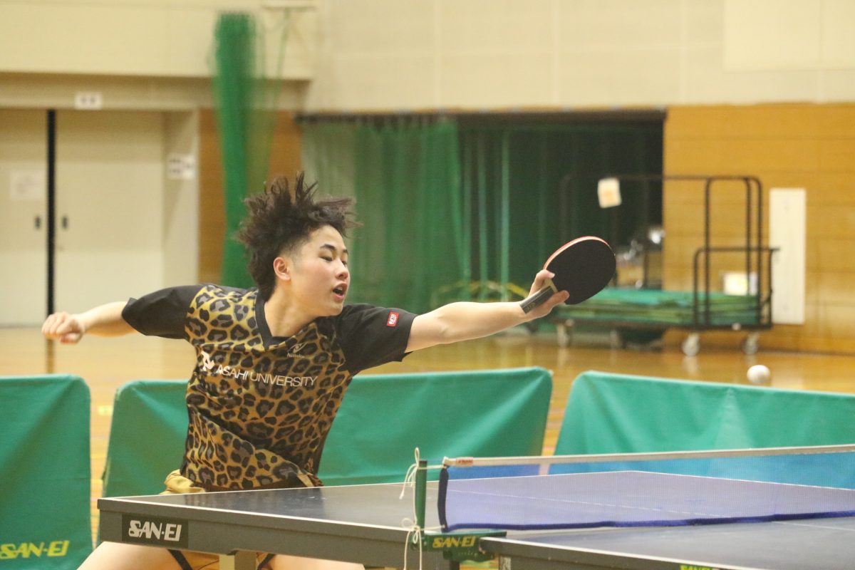 写真：森本大地（朝日大）/提供：東海学生卓球連盟