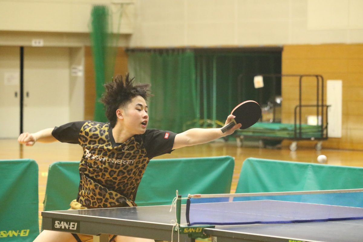 写真:森本大地(朝日大)/提供:東海学生卓球連盟