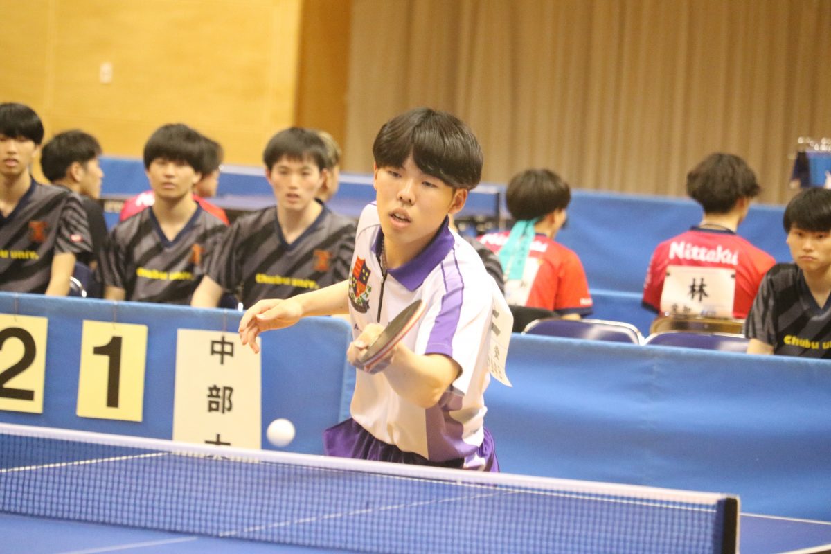 写真：三木隼（愛知工業大学）/提供：東海学生卓球連盟