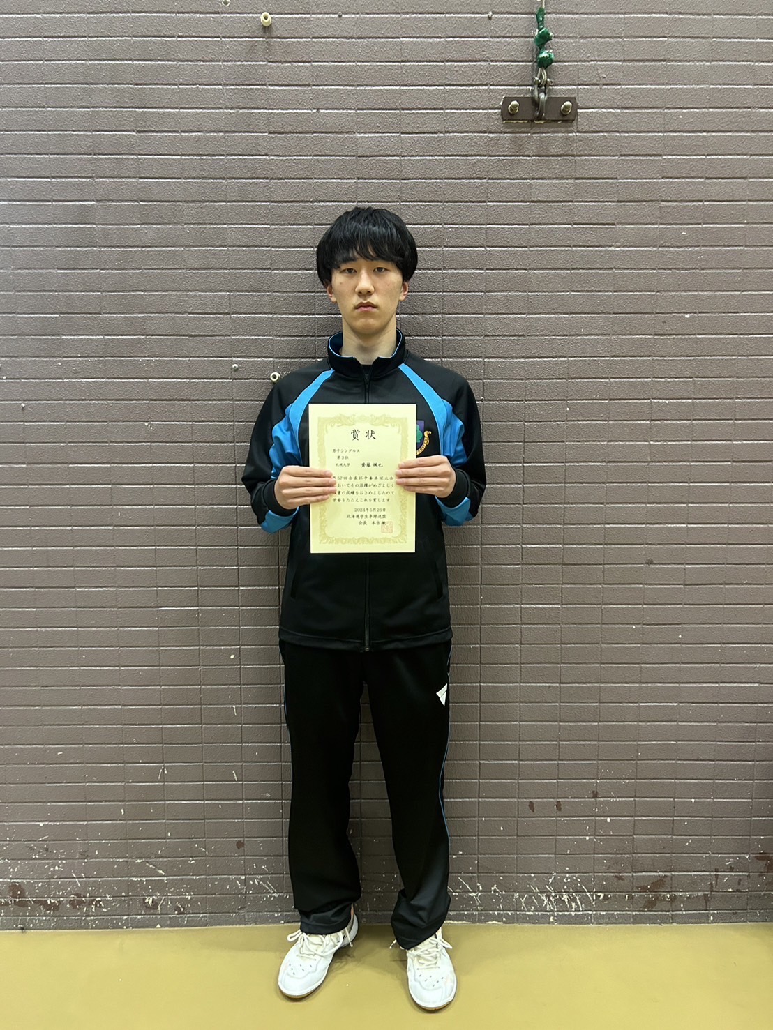 写真：齋藤颯也（札幌大）/提供：北海道学生卓球連盟