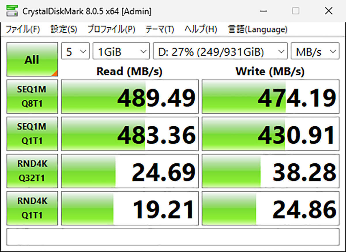 新型330円のUSB 3.0&100W対応ケーブルの結果2