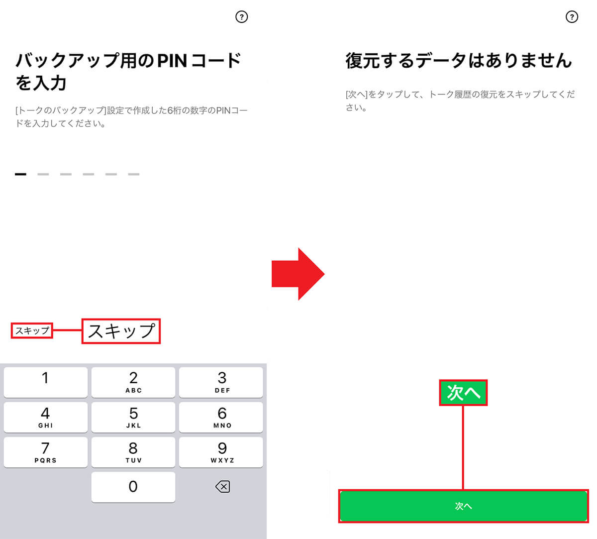 LINEã¢ããªãåã€ã³ã¹ããŒã«ãããšãã«ã¢ã«ãŠã³ãã埩å
ããæé ãiPhoneã5
