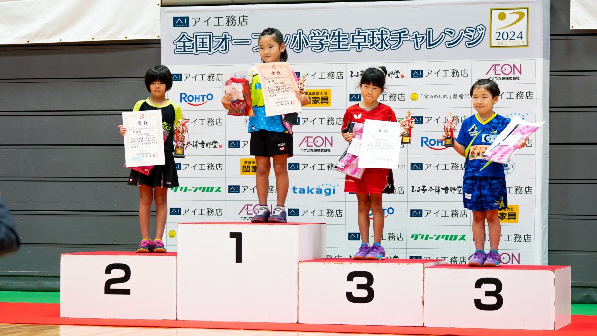 写真:バンビ女子表彰式/撮影:ラリーズ編集部