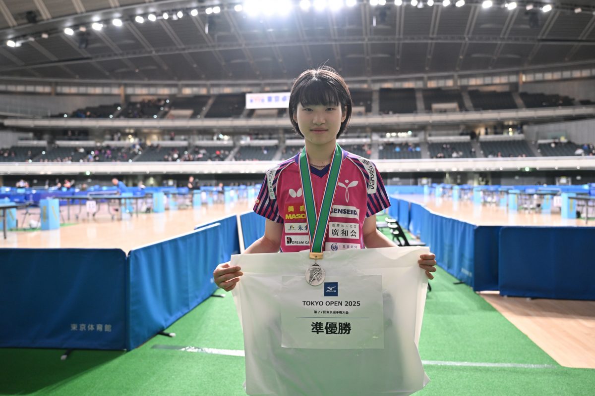 写真:村松心菜(羽佳卓球倶楽部)/撮影:ラリーズ編集部